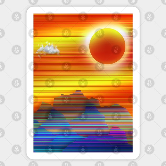 Abstract orange sunset Sticker by rolffimages